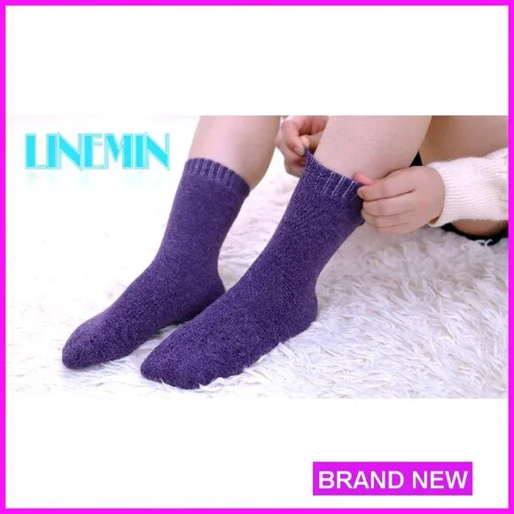 Wool Crew Socks Winter Warm Hiking Thick Cozy Boot Socks 5 Pairs - Picture 7 of 7